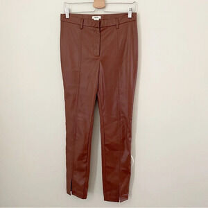 Jason Wu Faux Leather Pants Brown Sz M